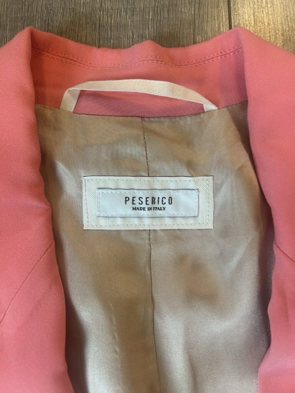 Peserico Womens Pink Suit Blazer & Pants Set IT 44 US 8 Italy Graduation Sparkle - Picture 3 of 16